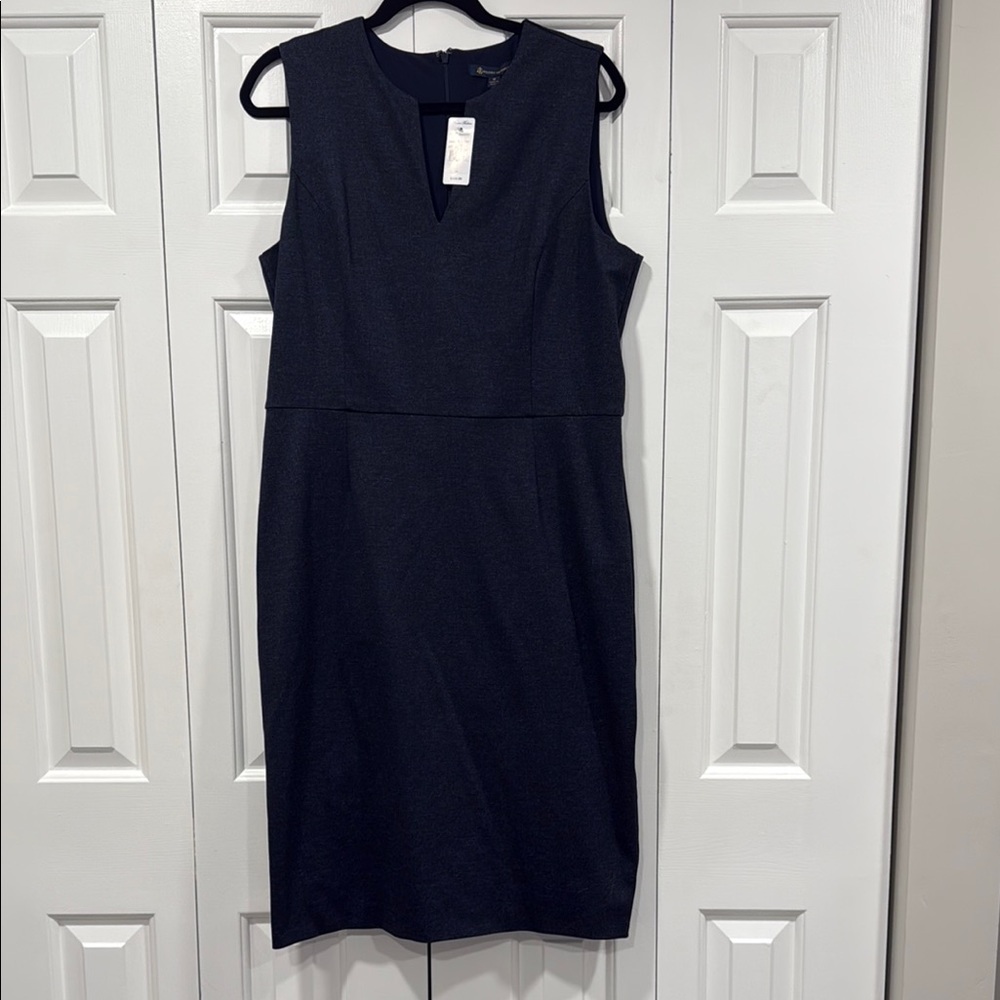 Brooks Brothers NWT Blue Sleeveless Sheath Dress NWT